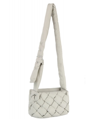 Fashion Faux Leather Quilted Messenger Bag JYE-0451 GRAY